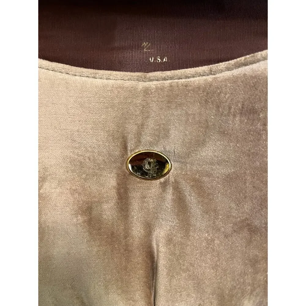 Vintage 1960s HL Harry Levine Small Brown Velvet Handbag Clutch